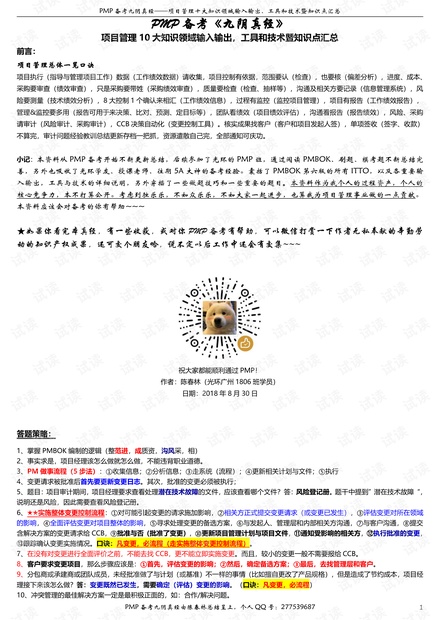 2021年06月PMP必看考点大集锦.pdf