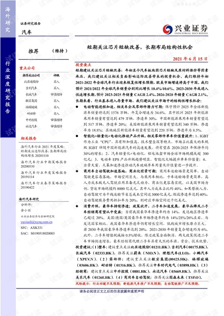 兴业证券-汽车行业:短期关注芯片短缺改善,长期布局结构性机会-210615.pdf