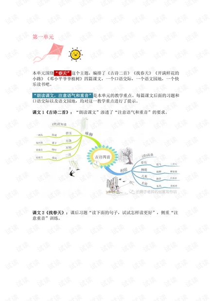 小学语文部编版语文二年级下:全册课文思维导图.pdf