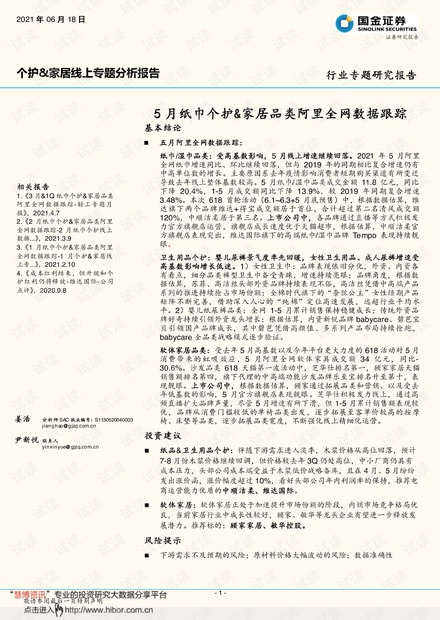 20210618-国金证券-轻工造纸行业个护&家居线上专题分析报告:5月纸巾个护&家居品类阿里全网数据跟踪.pdf