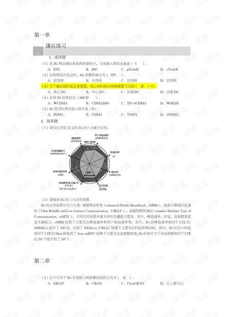 5G无线技术及部署练习题附答案.pdf