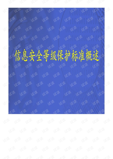 信息安全等级保护系列标准概述.pdf
