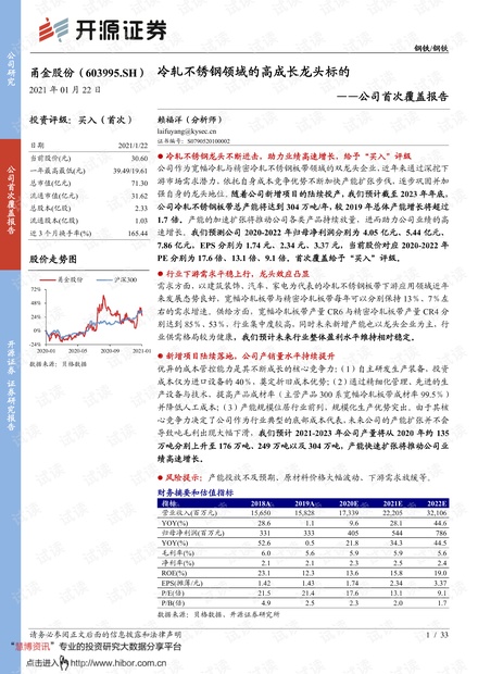 20210122-开源证券-甬金股份-603995-公司首次覆盖报告:冷轧不锈钢领域的高成长龙头标的.pdf