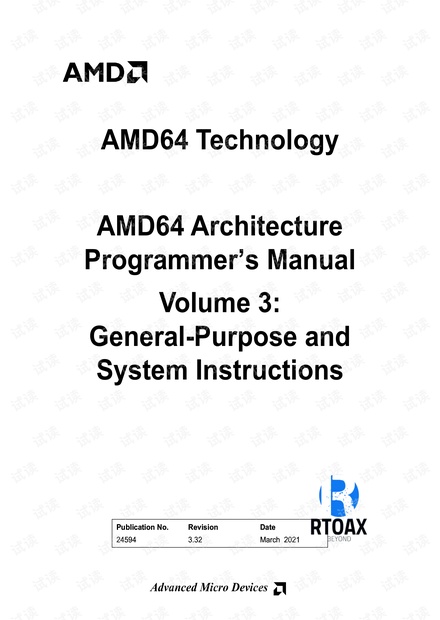 AMD64 Architecture Programmer’s Manual Volume 3