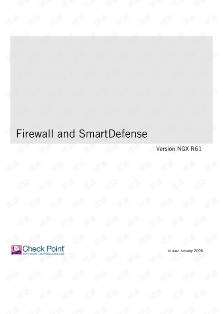 CheckPoint_R61_Firewall_SmartDefense_UserGuide