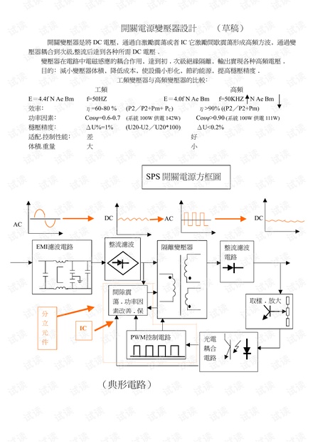 经典的开关电源变压器设计资料