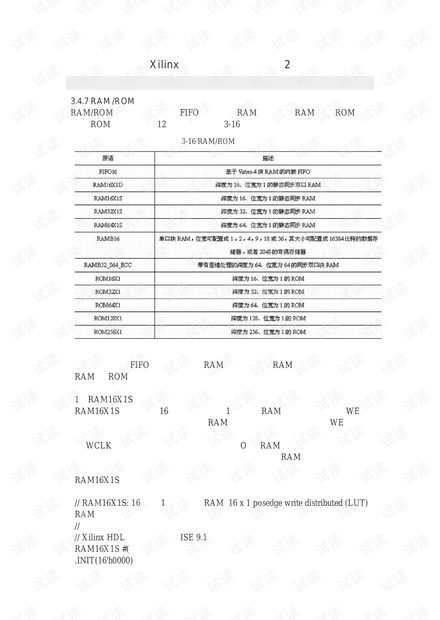 Xilinx FPGA原语的使用方法pdf\Xilinx原语的使用方法2.pdf
