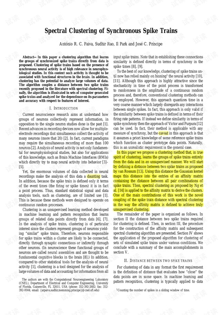 spectral clustering of synchronous spike trains.pdf