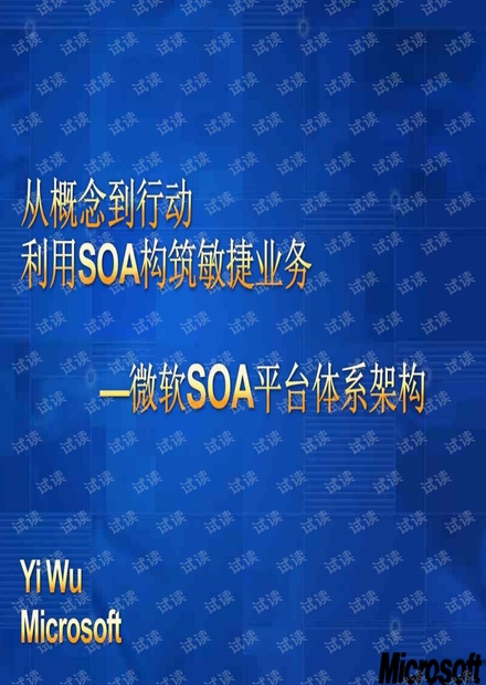 微软SOA平台体系架构介绍.pdf