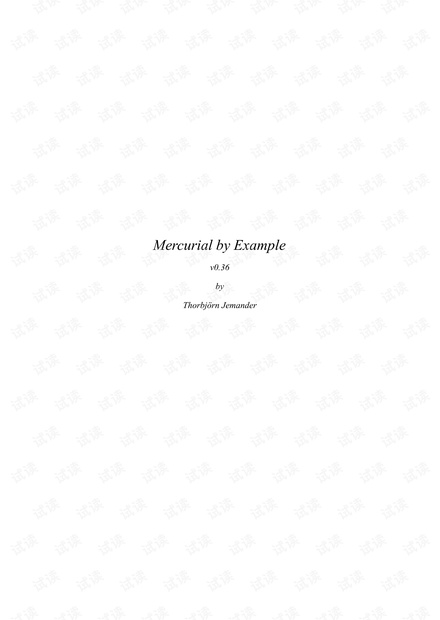 Mercurial By Example