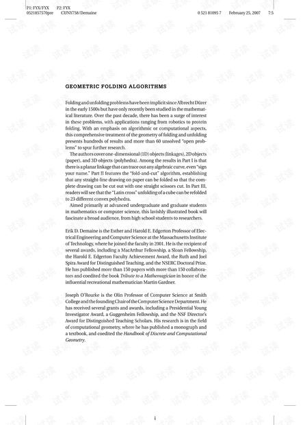 Geometric Folding Algorithms. Linkages, Origami, Polyhedra.(CUP, 2007).pdf