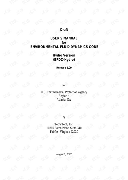 EFDC-Hydro_manual