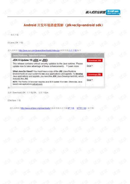 Android开发环境搭建图解(jdk+eclip+android_sdk)