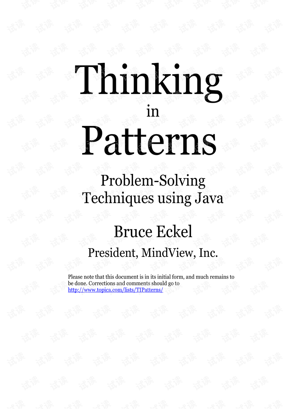 thinking in patterns