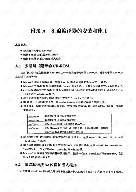 汇编及MASM参考手册.pdf