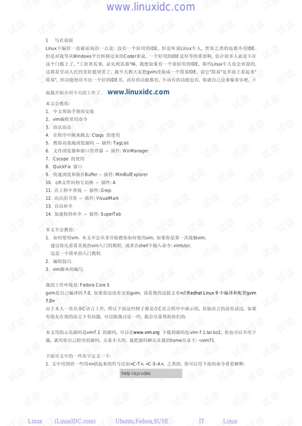 Linux下的vim配置和插件管理
