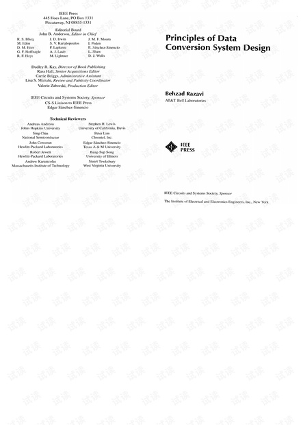 Razavi_PrinciplesofDataConversionSystemDesign资源-CSDN下载