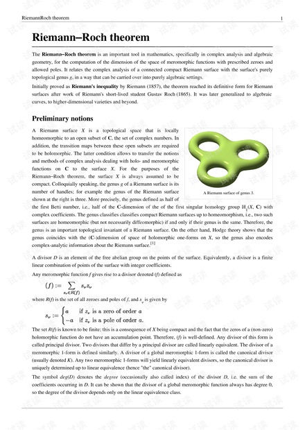 Riemann–Rochtheorem资源-CSDN文库