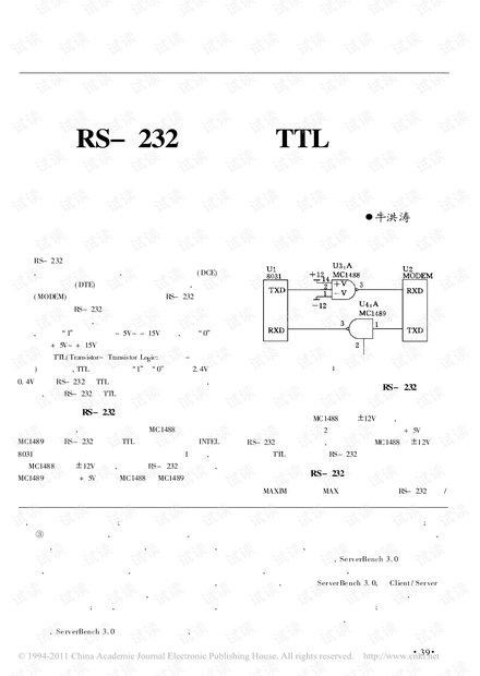 RS_232电平与TTL电平之间的转换.