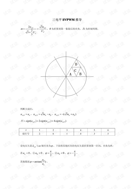 三电平SVPWM算法核心(简单易懂)