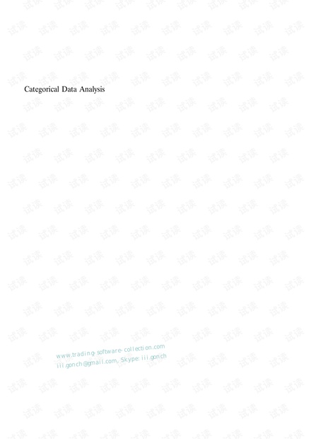 Alan Agresti-Categorical Data Analysis