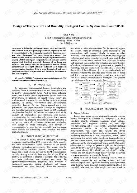 单片机温湿度控制论文英文文献(基于_C8051F)