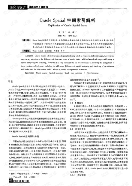Oracle Spatial空间索引 解析