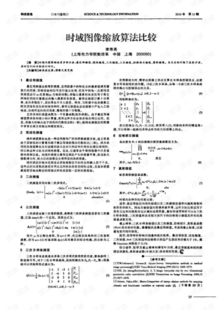 时域图像缩放算法比较