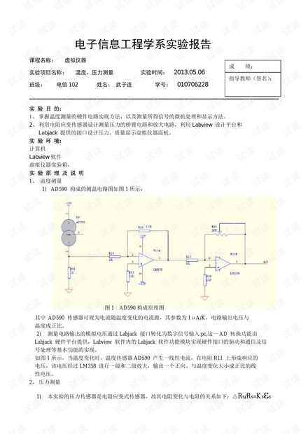 虚拟仪器 温度与检测