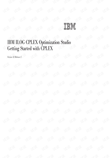 IBM.ILOG.CPLEX.Optimization.Studio.Getting.Start.with.CPLEX.v12.4