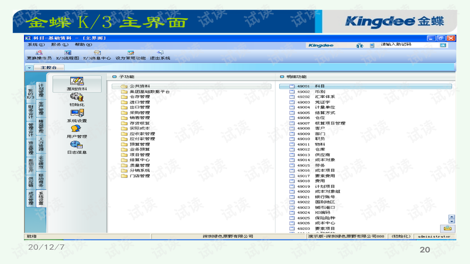 金蝶k3财务模块_初始化_ppt教程