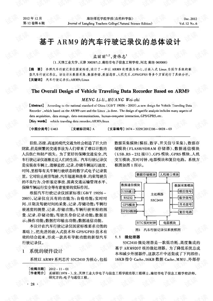 基于ARM9的汽车行驶记录仪的总体设