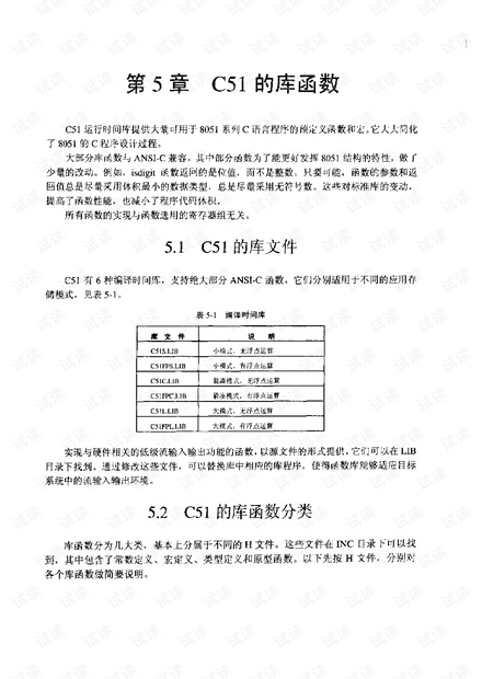 C51库函数PDF资料