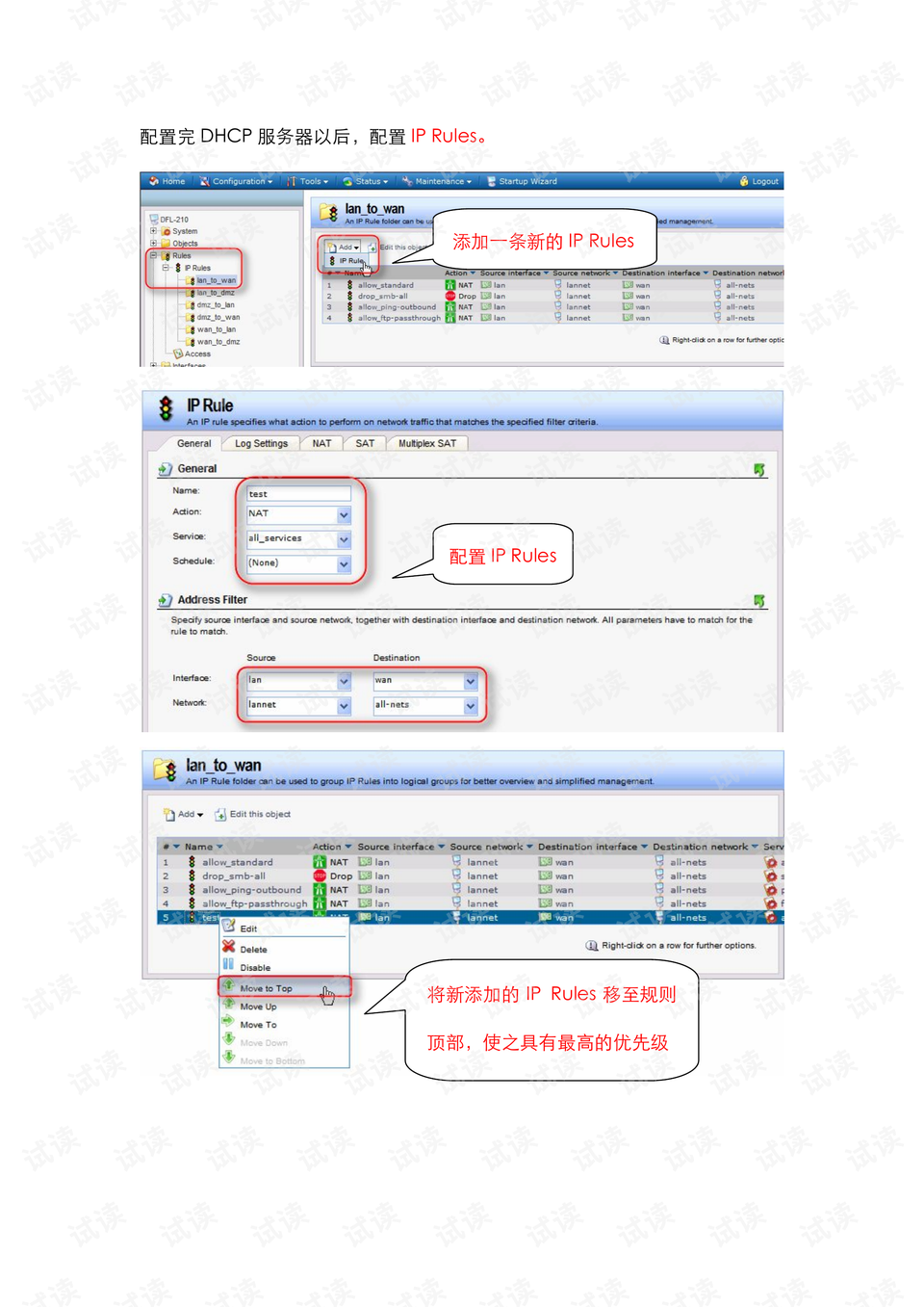 dfl210配置示例