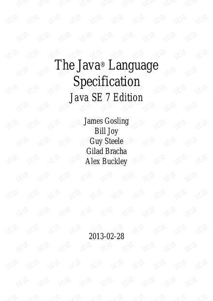 The Java Language Specification Java SE 7 Edition
