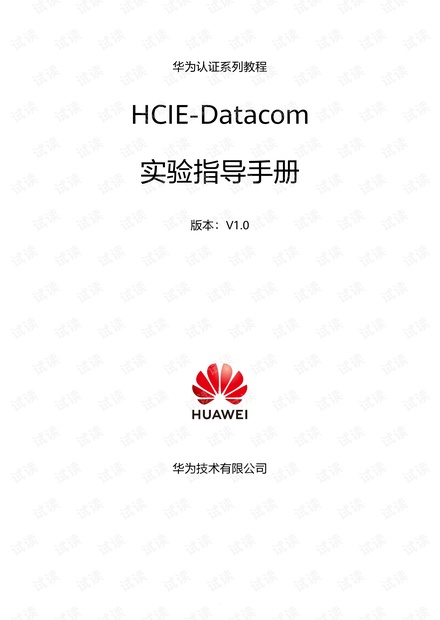 HCIE-DatacomV1.0实验手册.pdf_hcie实验手册资源-CSDN下载