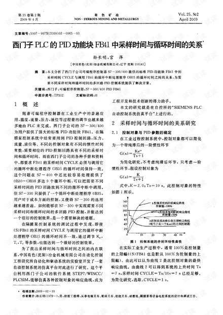 西门子PLC的PID功能块FB41中采样时间与循环时间的关系