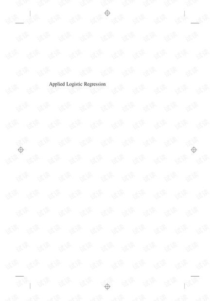 Applied Logistic Regression (3rd Edition)