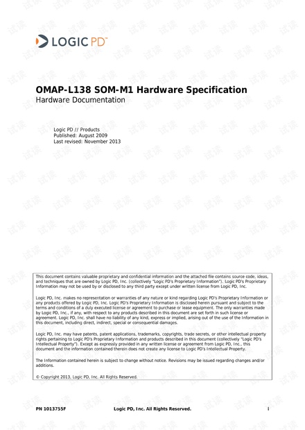 1013755F_OMAP-L138_SOM-M1_HW_Spec