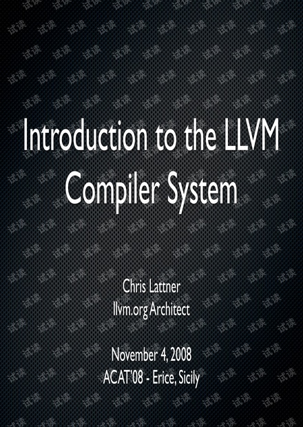 LLVM Introduction