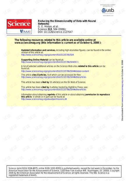 Science2006 - Reducing the Dimensionality of Data with Neural Networks