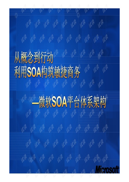 Microsoft SOA平台体系架构(PDF)