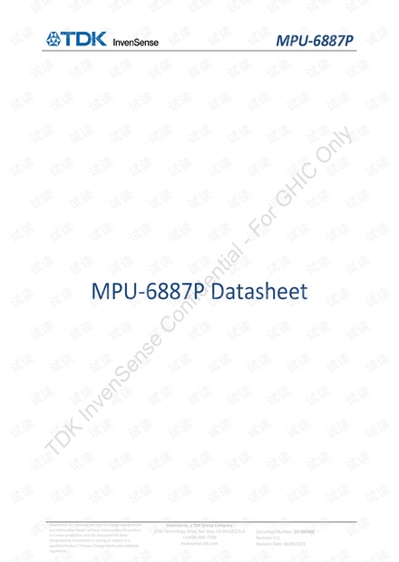 Invensense物料MPU6887P资源-CSDN下载