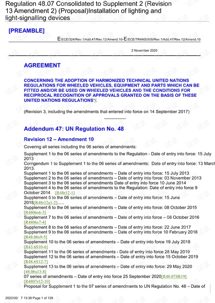 UNR48关于安装照明和灯光标志装置的车辆认证的统一规定_R48认证资源-CSDN下载