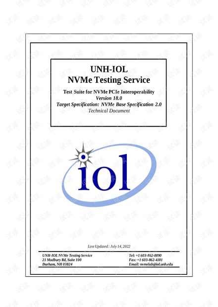 UNH-IOL-NVMe-PCIe-Interoperability-v18.0-2022.07.13.pdf_NVMe PCIe ...