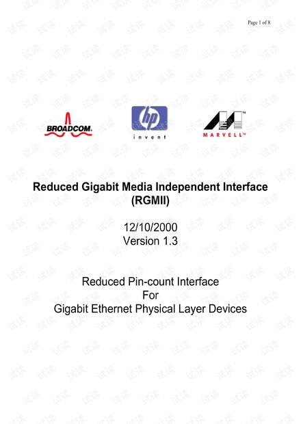 RGMIIV1.3规范文档_RGMII与GMII区别分析资源-CSDN下载