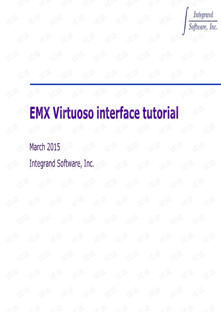 ictown.com-emx-virtuoso-interface-tutorial.pdf【集成电路设计】基于CadenceVirtuoso ...