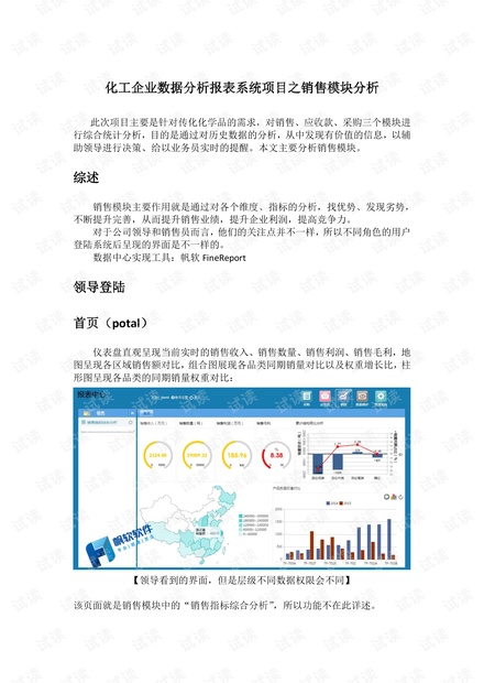 化工企业数据分析报表系统项目之销售模块分析
