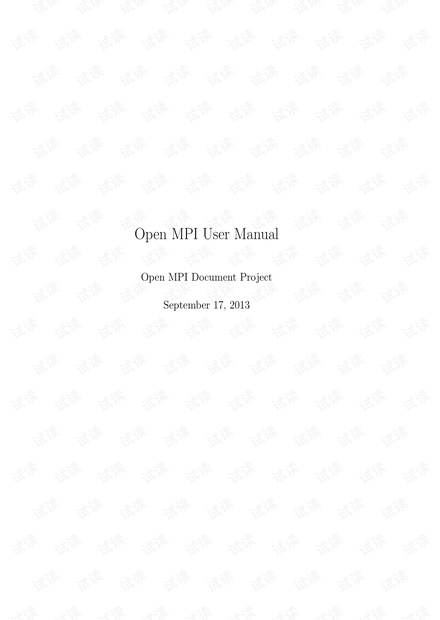 OpenMPI User Manual