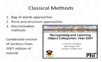 Bag of words models, Part-based models, and Discriminative models